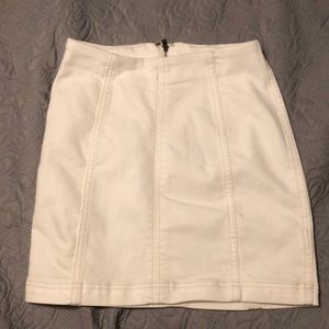 Free People white high waist mini skirt size 0